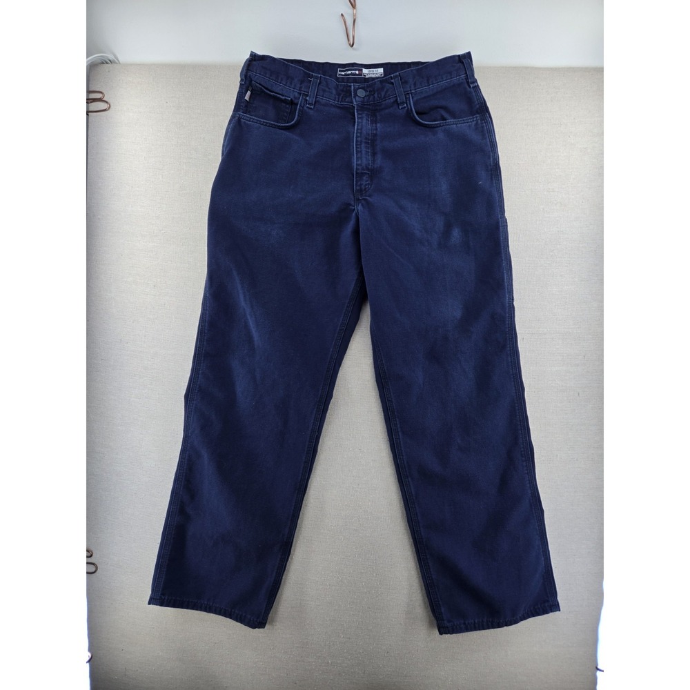 Carhartt FR Original Fit Canvas Workwear Pants 34x32 Straight Leg